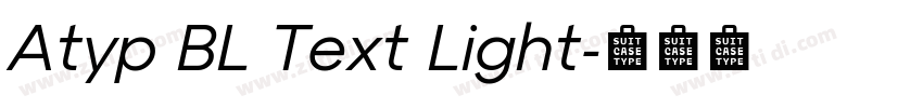 Atyp BL Text Light字体转换